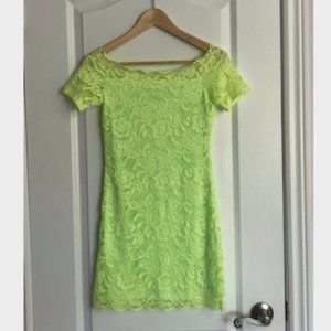 Green H&M Lace Dress Size 6